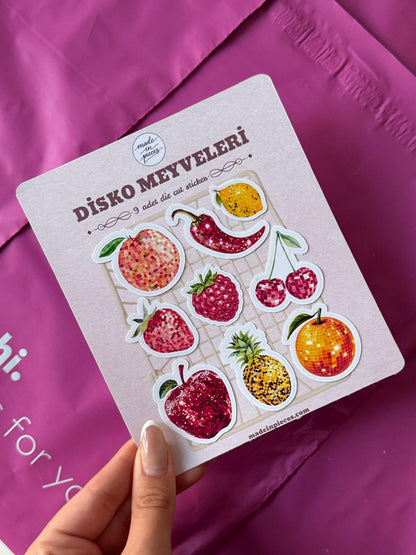 Disko Meyveleri Sticker Kartı