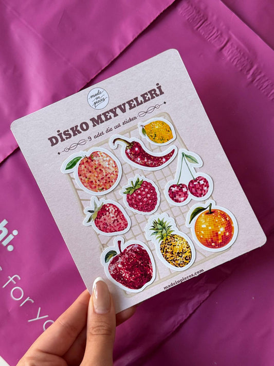 Disko Meyveleri Sticker Kartı