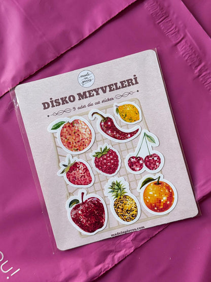 Disko Meyveleri Sticker Kartı