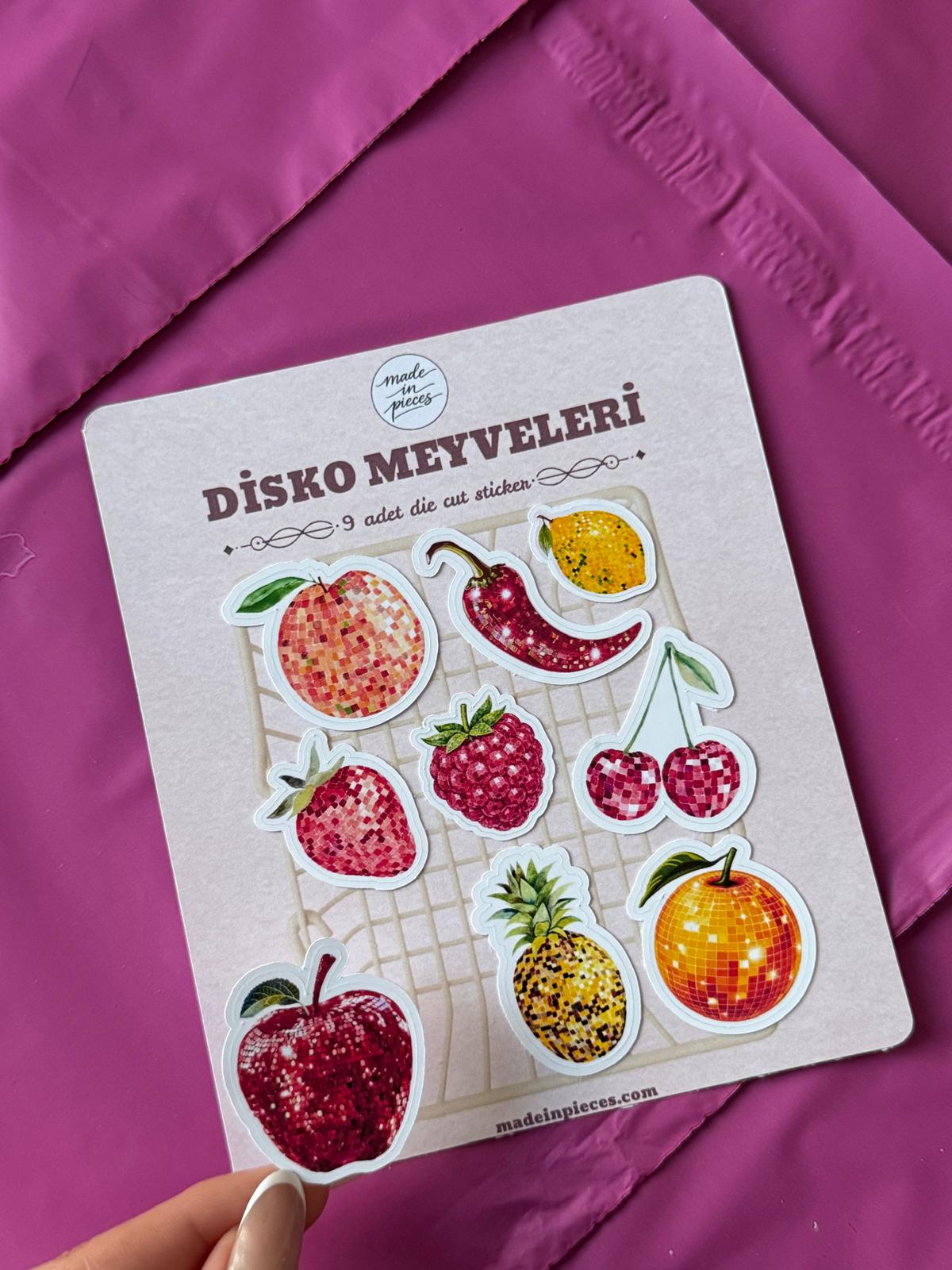 Disko Meyveleri Sticker Kartı