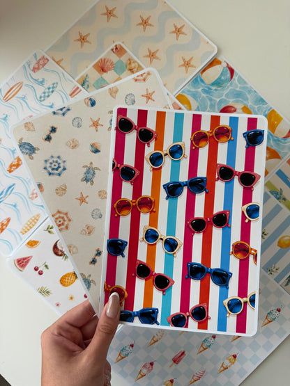 Yapışkanlı Scrapbook Kağıtları - Yaz Koleksiyonu