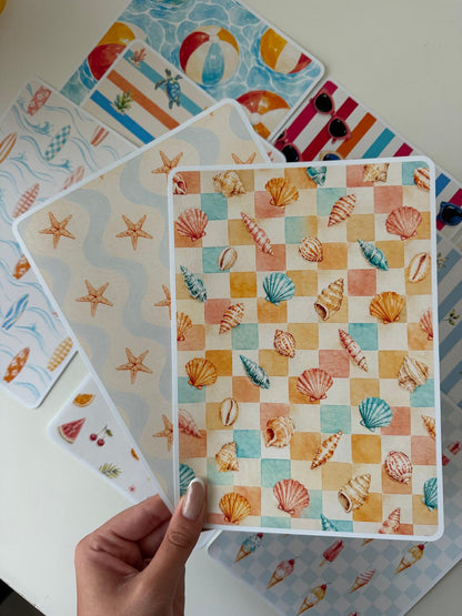 Yapışkanlı Scrapbook Kağıtları - Yaz Koleksiyonu