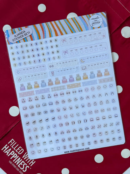 Günlük Ajanda Sticker Seti