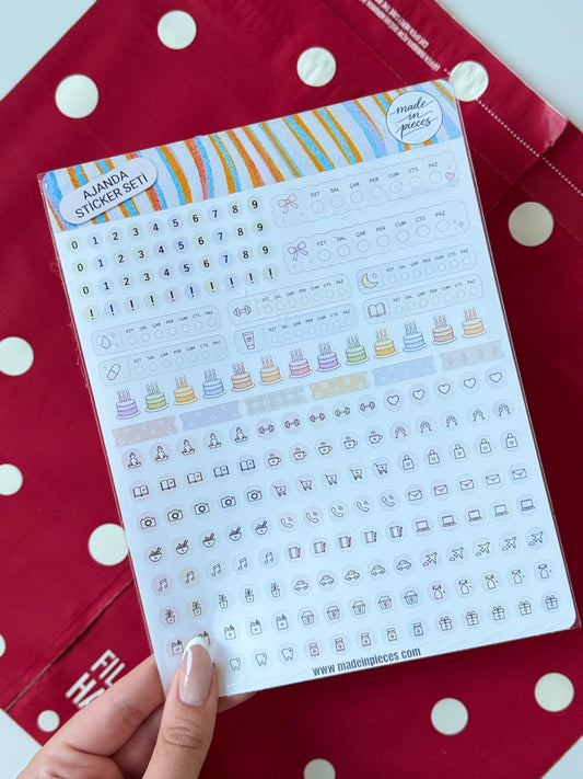 Günlük Ajanda Sticker Seti