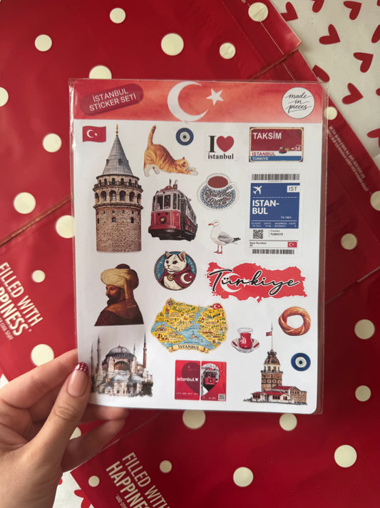 İstanbul Sticker Seti - Şehir Koleksiyonu - Made in Pieces