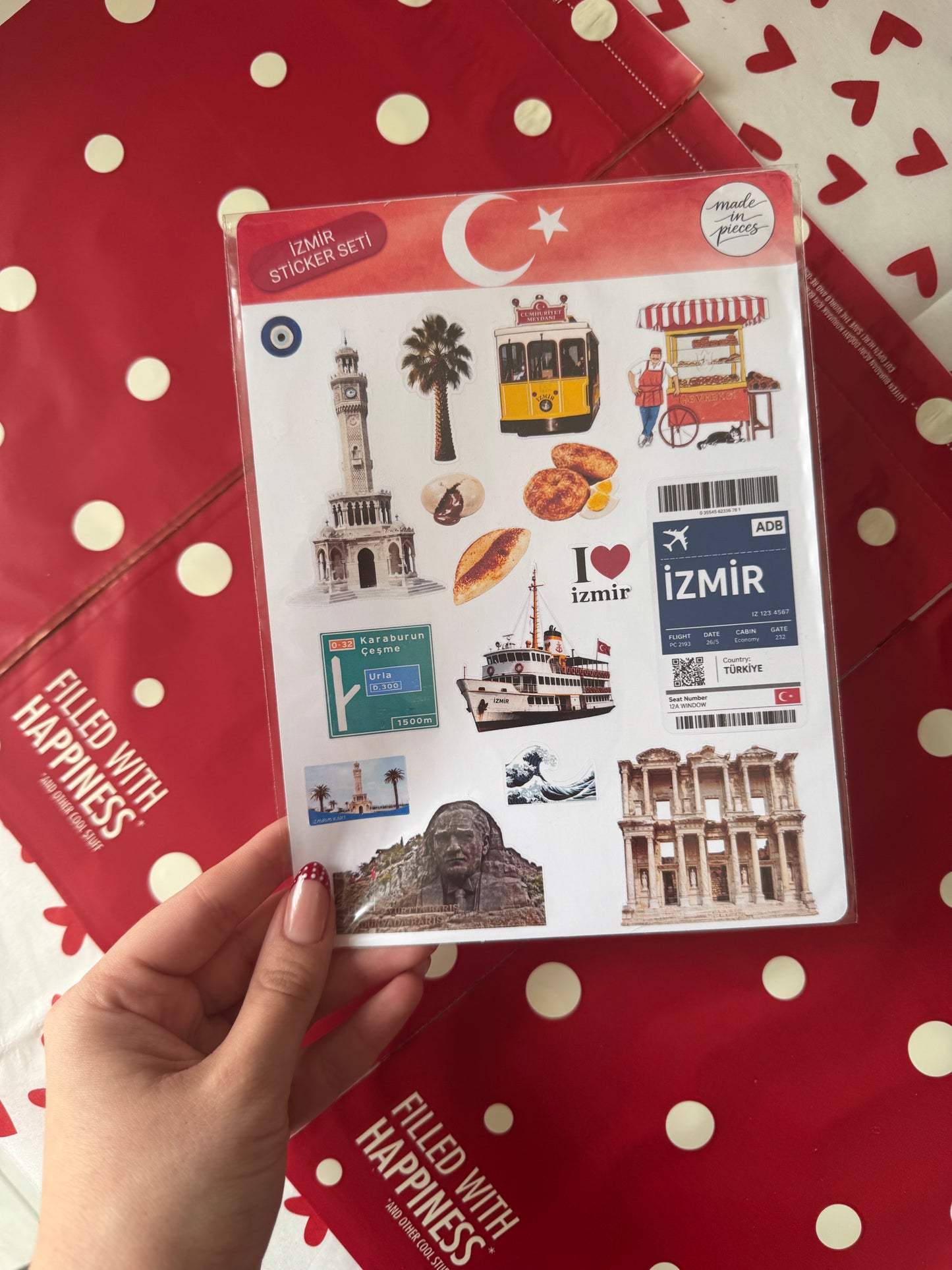 İzmir Sticker Seti - Şehir Koleksiyonu - Made in Pieces