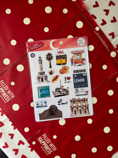 İzmir Sticker Seti - Şehir Koleksiyonu - Made in Pieces