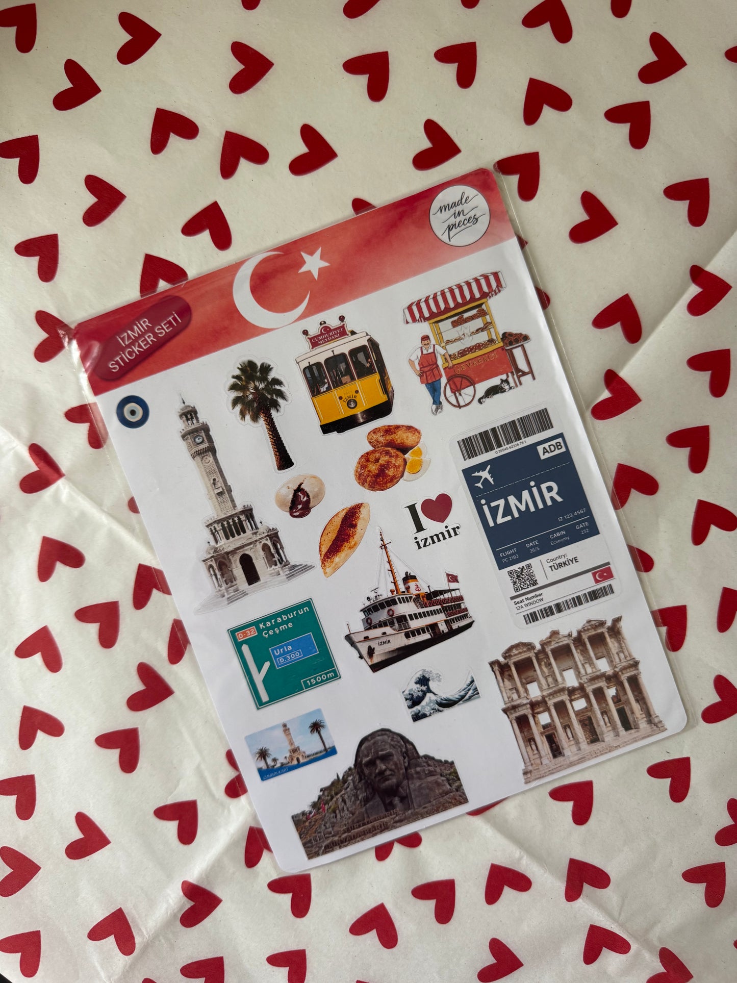 İzmir Sticker Seti - Şehir Koleksiyonu - Made in Pieces