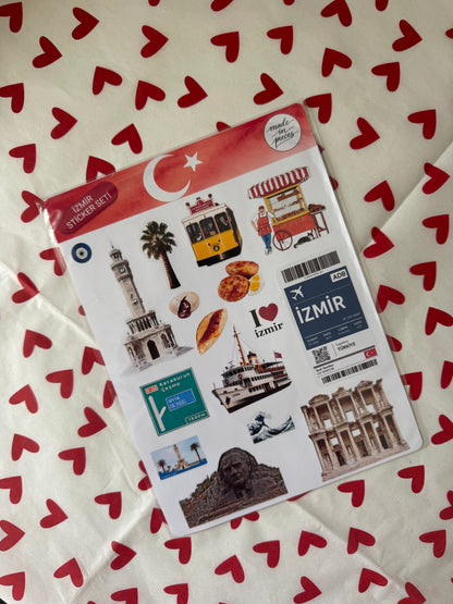 İzmir Sticker Seti - Şehir Koleksiyonu - Made in Pieces
