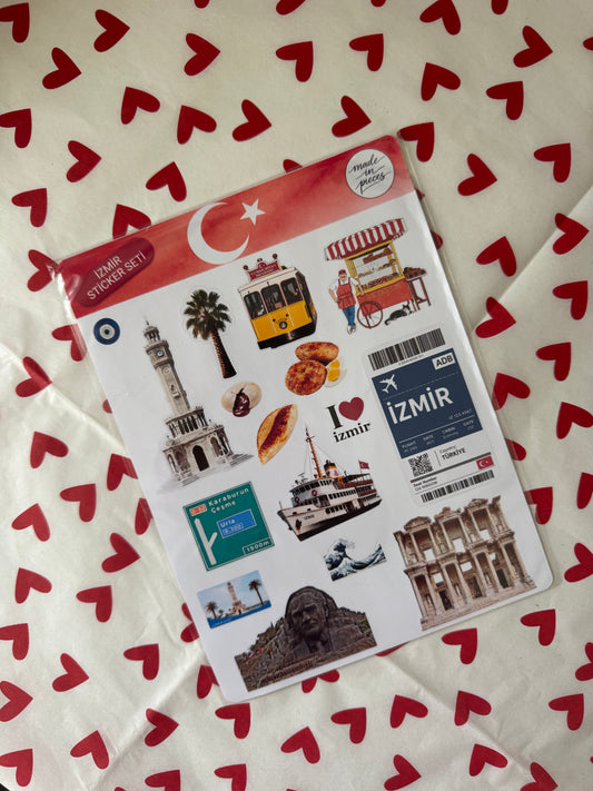 İzmir Sticker Seti - Şehir Koleksiyonu - Made in Pieces